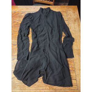 Reformation Ottessa Black Wrap Mini Dress Sz XS
